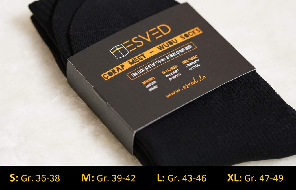 ESVED Mest Socken Wasserdicht & atmungsaktiv - Wudu Socks Abdest Erleichterung