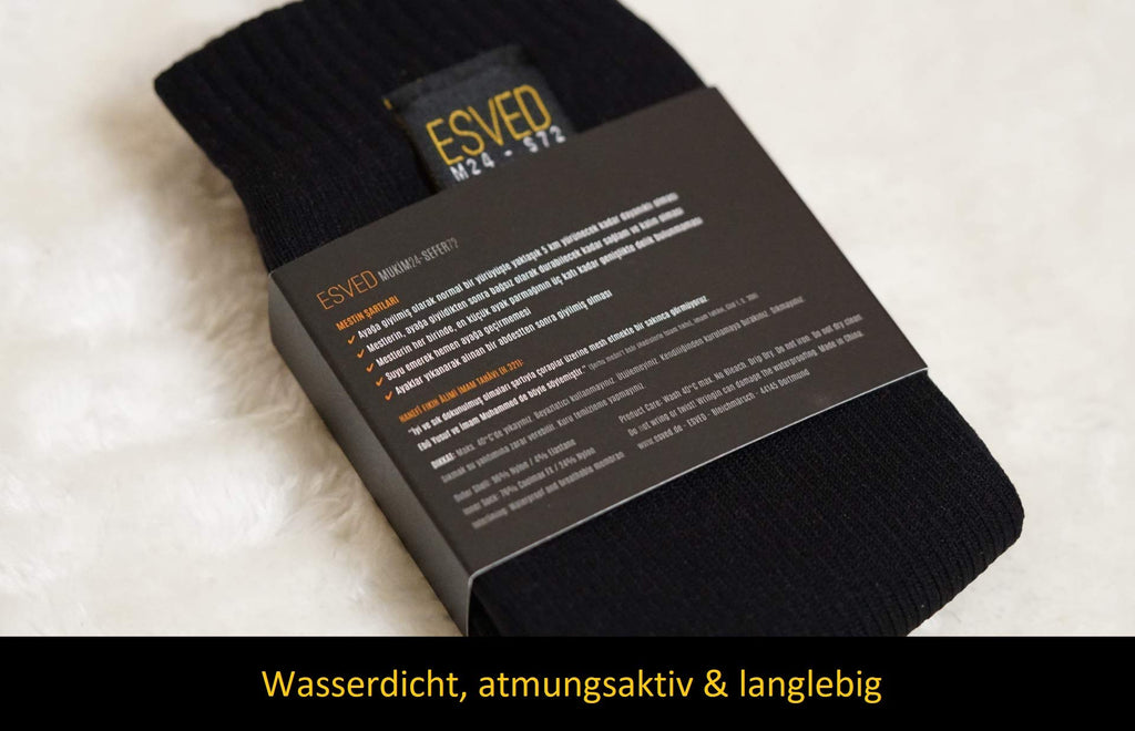 ESVED Mest Socken Wasserdicht & atmungsaktiv - Wudu Socks Abdest Erleichterung
