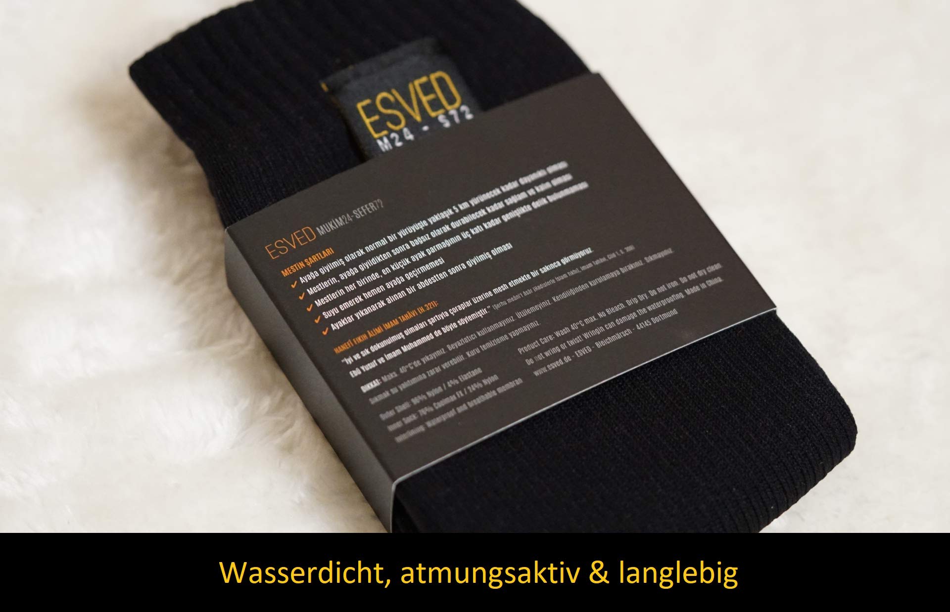 ESVED Mest Socken Wasserdicht & atmungsaktiv - Wudu Socks Abdest Erleichterung